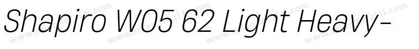 Shapiro W05 62 Light Heavy字体转换